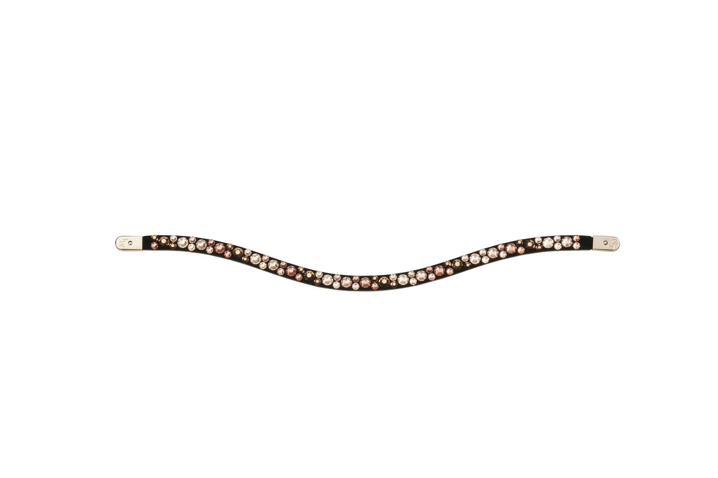 Stubben Bling Magic Tack Browband- Long Curved Mixed Crystals