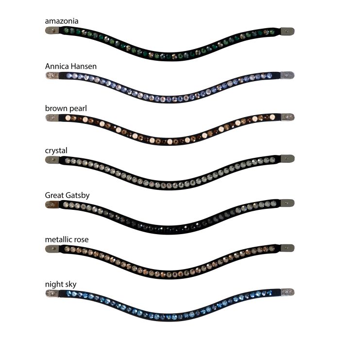 Stubben Bling Magic Tack Browband- Long Curved One Row